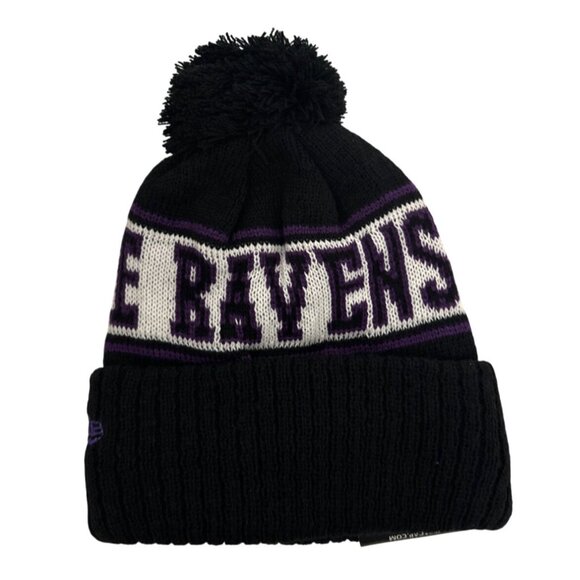 New Era Baltimore Ravens NFL On Field Removeable Pom Beanie Football Athleisure - Picture 2 of 8